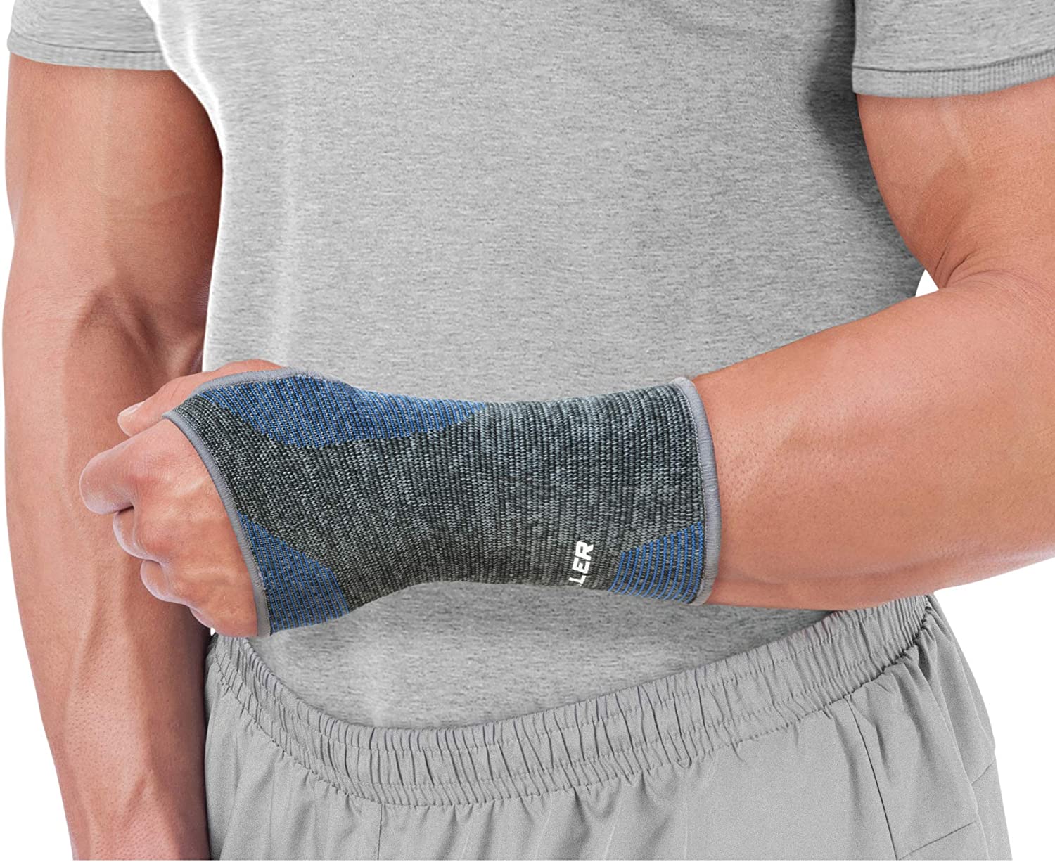 Mueller 4-Way Stretch Premium Knit Wrist Support, bandaż na nadgarstek